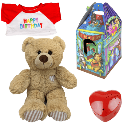 16 inch  Brown Cuddles Bear - Recordable Birthday Gift Bear
