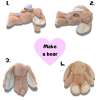 16 inch Brown Cuddles Bunny - DIY Teddy Bear Kit no-sew