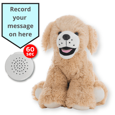 16 inch Brown Labrador Dog - Voice Recording Teddy Bear