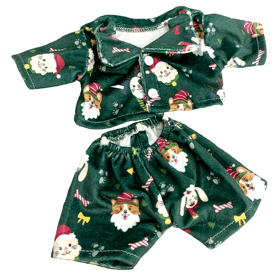 16 inch Christmas Dog and Cat Pyjamas PJ - Teddy Bear Clothes