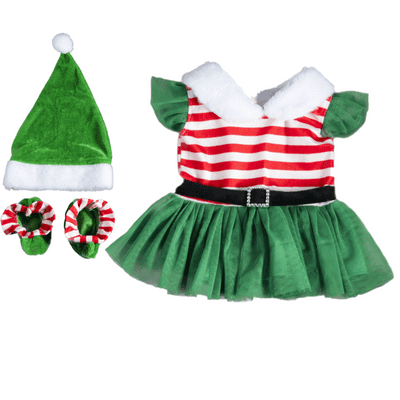 16 inch Christmas Girl Elf - Teddy Bear Clothes