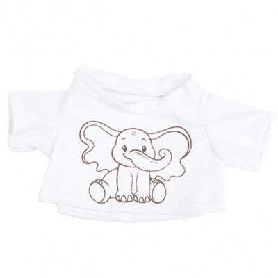 16 inch Colour-in Elephant T-Shirt - Teddy Bear Clothes
