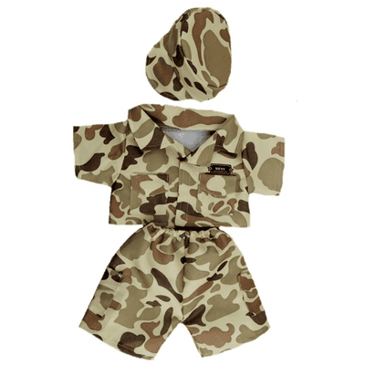 16 inch Desert Army Camouflage Outfit - Teddy Bear Clothes - Fits Build a Bear