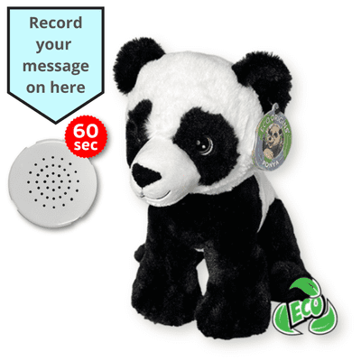 16 inch Eco Origin Panda - 60 Second Recordable Bear