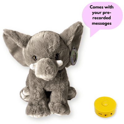 16 inch Eco Origins Elephant - Pre-Recorded Message Bear
