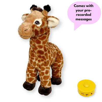 16 inch Eco Origins Giraffe - Pre-Recorded Message Bear