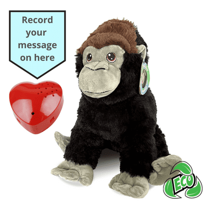 16 inch Eco Origins Gorilla - Voice Recording Teddy Bear