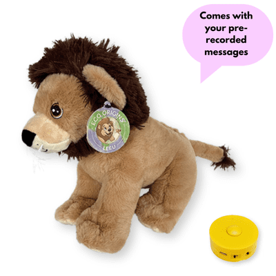 16 inch Eco Origins Lion - Pre-Recorded Message Bear
