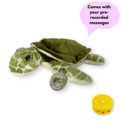 16 inch Eco Origins Turtle - Pre-Recorded Message Bear