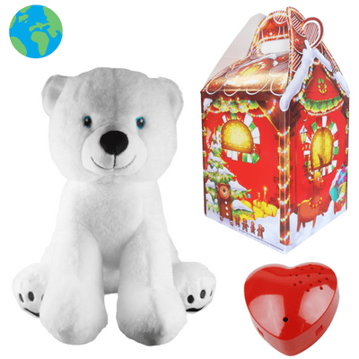16 inch Eco Polar Bear - Christmas 60 Second Recordable Bear