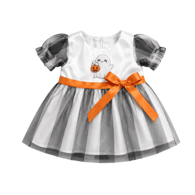 16 inch Ghost Halloween Dress - Teddy Bear Clothes