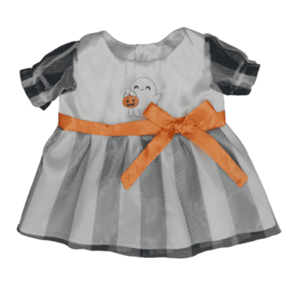 16 inch Ghost Halloween Dress - Teddy Bear Clothes