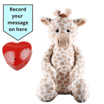 16 inch Giraffe Flopsy- Voice Recording Teddy Bear