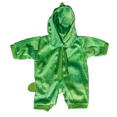 16 inch Green Dinosaur Onesie Sleeper - Teddy Bear Clothes