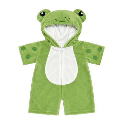 16 inch Green Frog Onesie Sleeper - Teddy Bear Clothes