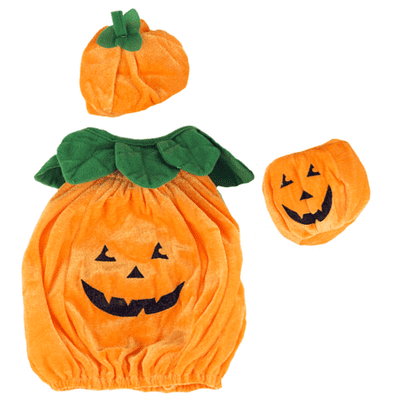 16 inch Halloween Pumpkin  3-piece Outfit - Teddy Bear Clothes
