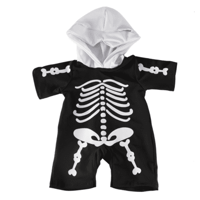 16 inch Halloween Skeleton All-in-one Outfit - Teddy Bear Clothes