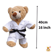 16 inch Karate Outfit with black belt - Teddy Bear Clothes