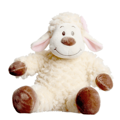 16 inch Lamb with pink bow - DIY Teddy Bear Kit no-sew