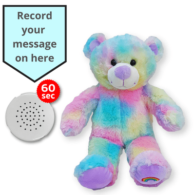 16 inch Magical the Rainbow Teddy - Voice Recording Teddy Bear