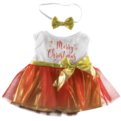 16 inch Merry Christmas Tutu Dress - Teddy Bear Clothes