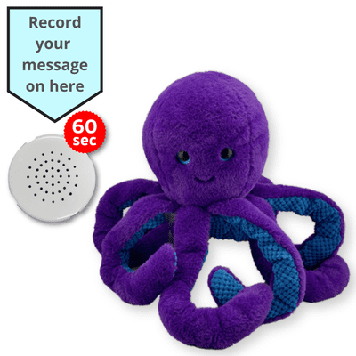 16 inch  Octopus - Voice Recording Teddy Bear