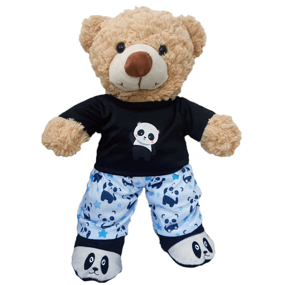 16 inch Panda Pyjamas PJ with Slippers - Teddy Bear Clothes