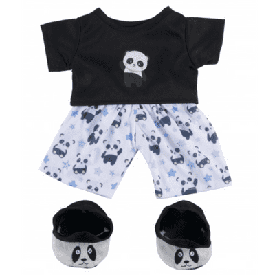 16 inch Panda Pyjamas PJ with Slippers - Teddy Bear Clothes