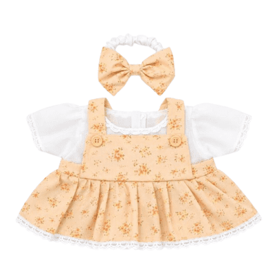 16 inch Peach Pinafore Dress - Teddy Bear Clothes fits Build your own Bears