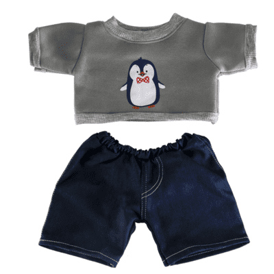 16 inch Penguin Top and Jeans - Teddy Bear Clothes