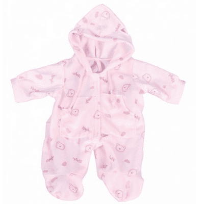 16 inch Pink Baby Onesie - Teddy Bear Clothes