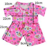 16 inch Pink Cute PJ Pyjamas - Teddy Bear Clothes