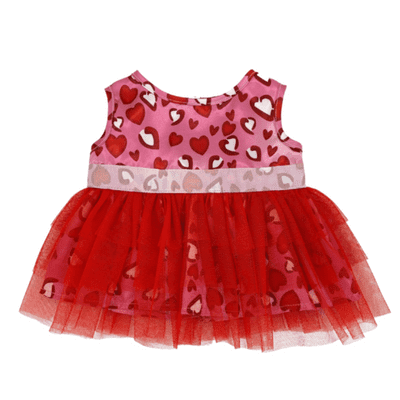 16 inch Pink Hearts Dress - Teddy Bear Clothes fits Build your own Bears