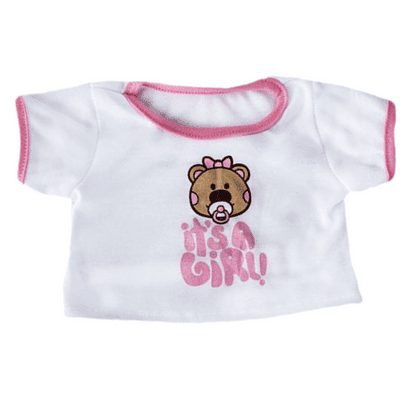 16 inch Pink It's a Girl T-Shirt - Teddy Bear Clothes