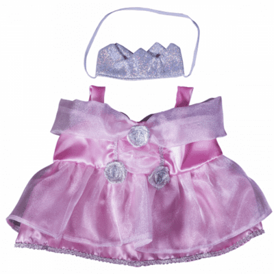 16 inch Pink Princess Dress with Crown - Teddy Bear Clothes
