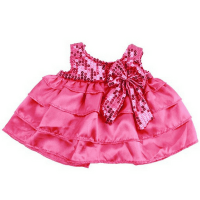16 inch Pink Sparkley Candy Dress - Teddy Bear Clothes