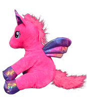 16 inch Pink Unicorn with Shiny Wings - DIY Teddy Bear Kit no-sew