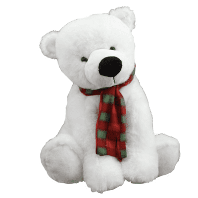 16 inch Polar Bear with Scarf - Bear Making Kit