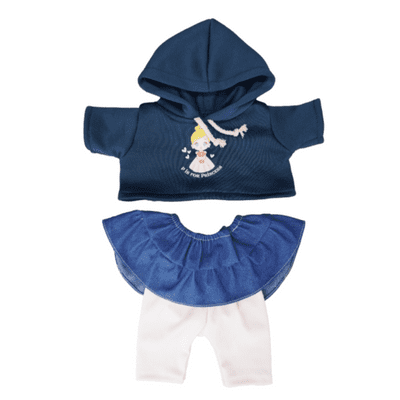16 inch Princess Hoodie Leggings Outfit - Teddy Bear Clothes
