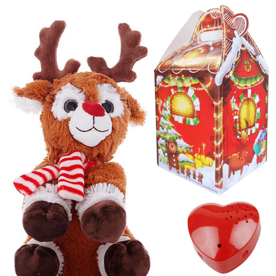 16 inch Randall the Reindeer with Scarf Christmas 60 Second Recordable Bear