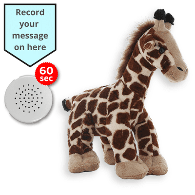 16 inch Realistic Giraffe - Voice Recording Teddy Bear