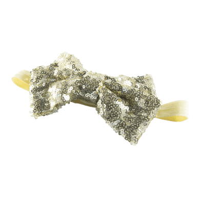 16 inch Sequined Gold Bow - Teddy Bear Accessories