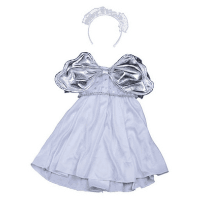 16 inch Silver Angel Dress - Teddy Bear Clothes - SPECIAL PRICE