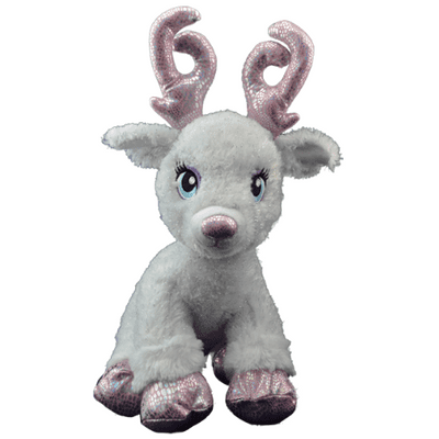 16 inch Silver Sparkly Reindeer with Pink Antlers -  Build a Teddy Bear Kit