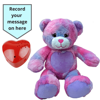16 inch Strawberry the Purple Heart Teddy - Voice Recording Teddy Bear