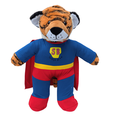16 inch  Superhero Superbear Tiger- Ready to Play Gift Set
