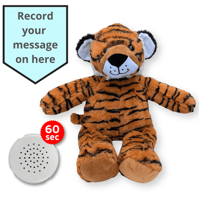 16 inch Tiger -  Voice Recording Teddy Bear