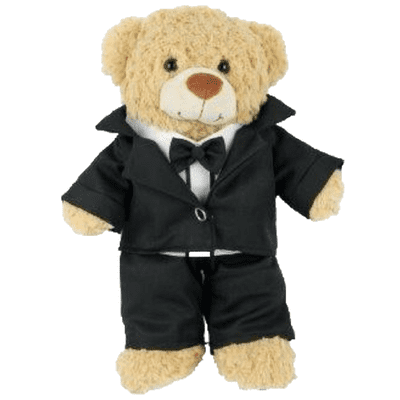 16 inch Tuxedo Teddy - Ready to Play Wedding Gift Set