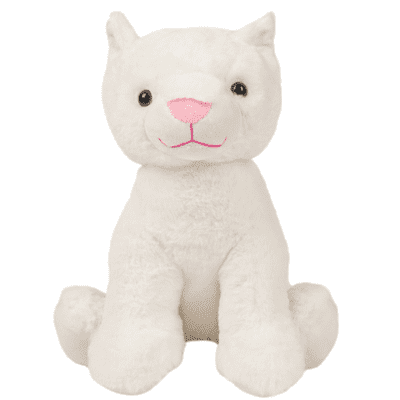 16 inch White Cat - DIY Teddy Bear Kit no-sew