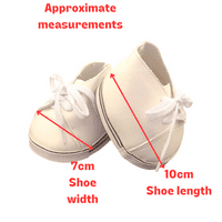 16 inch White Sparkle Dress Shoes - Teddy Bear Clothes